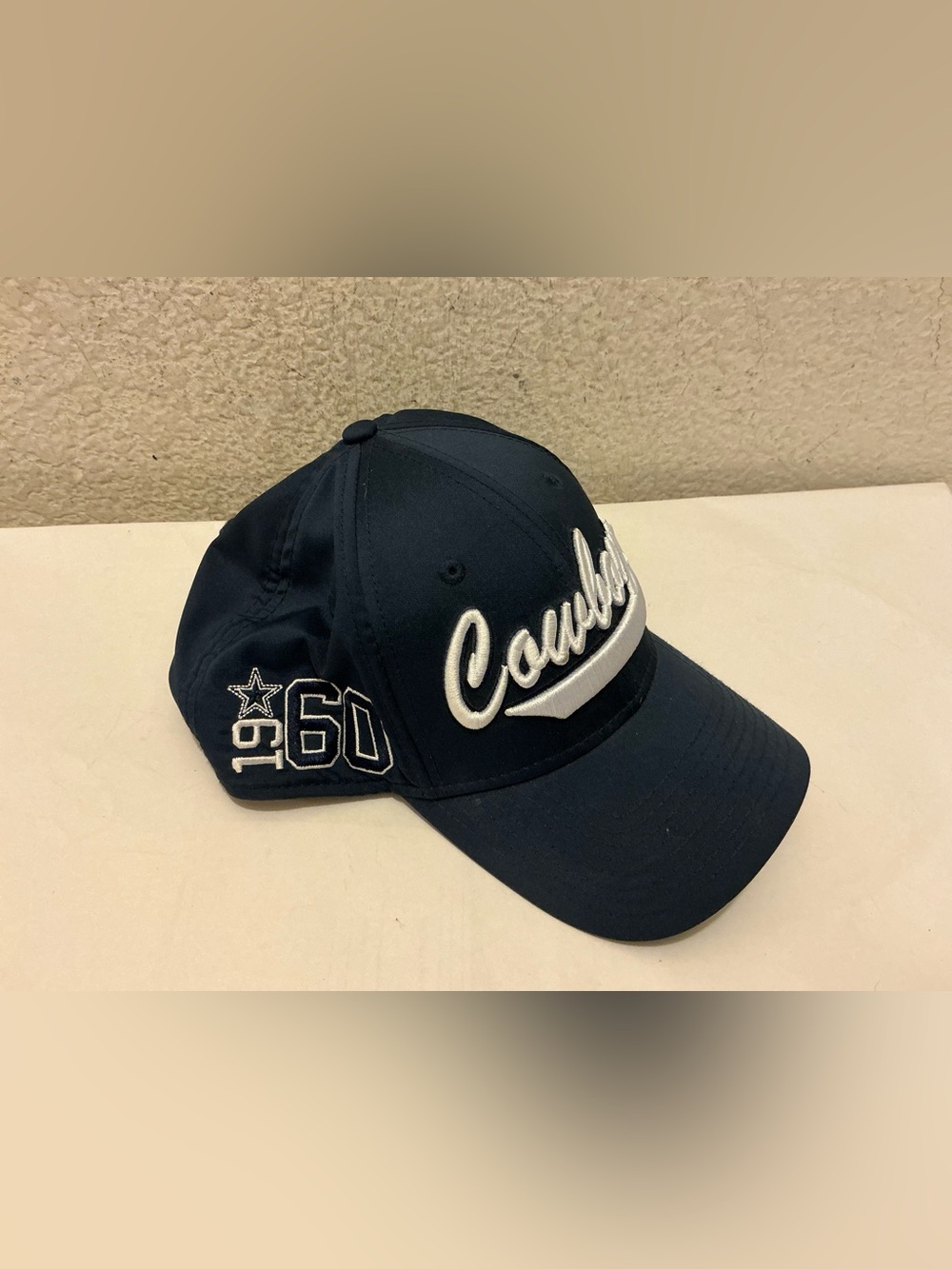 New Era Navy Baseball Cap with White Script 'Cowboy' Embroidery